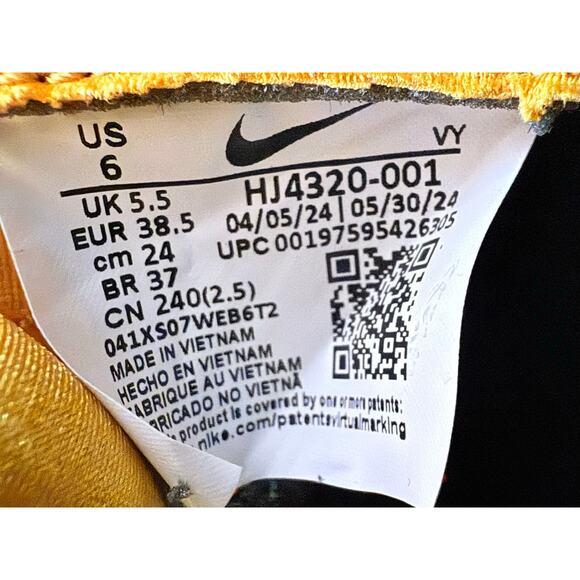 Nike Dunk High Wu-Tang Clan Retro Womens 7.5 Black Yellow Sneakers HJ4320-001 - Picture 9 of 11